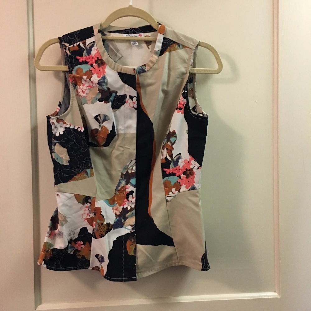 Super interesting pattern zippered “vest”/shirt.